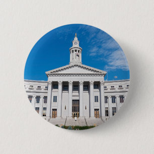 Denver City and County Building Entrance 2 Inch Round Button