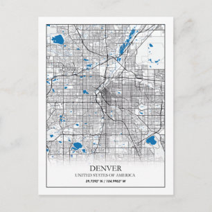 Denver CO Colorado USA Travel City Carte