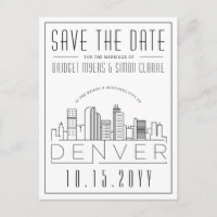 Denver, Co | Stylized Skyline Save the Date