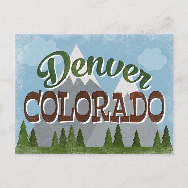 Denver Colorado Carte postale Montagnes neigeuses  (Devant)