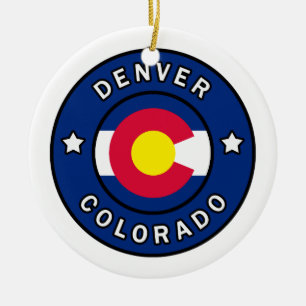 Denver Colorado Ceramic Ornament
