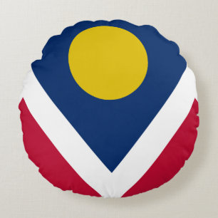 Denver (Colorado) City flag Round Pillow