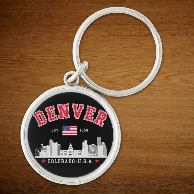 Denver Colorado Cityscape Design Keychain (Creator Uploaded)