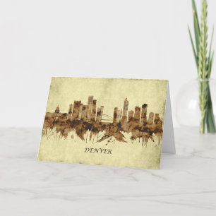 Denver Colorado Cityscape Holiday Card