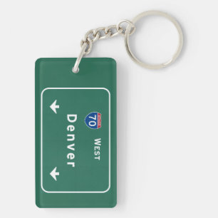 Denver Colorado co Interstate Highway Freeway : Keychain