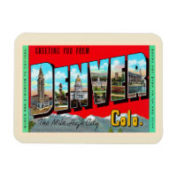 Denver Colorado CO Vintage Large Letter Postcard