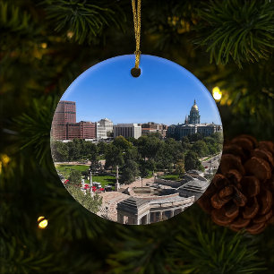 Denver Colorado Downtown State Capitol Ceramic Ornament