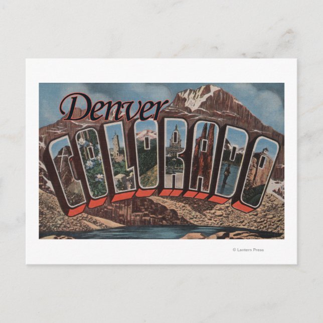 Denver, Colorado - Large Letter Scenes Postcard (Front)