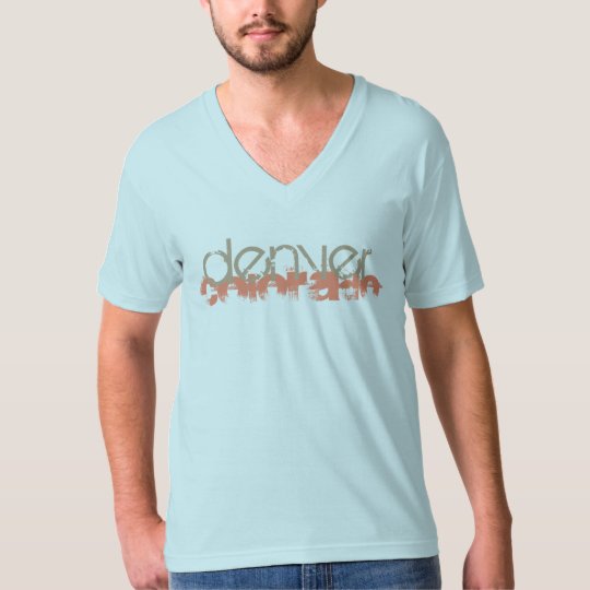 Denver Colorado Mens Soft Vee T Shirt