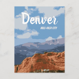 Denver  Colorado Mile-High City Postcard
