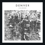 Denver Colorado Minimal Modern Street Map Poster<br><div class="desc">Denver Colorado Minimal Modern Street Map</div>