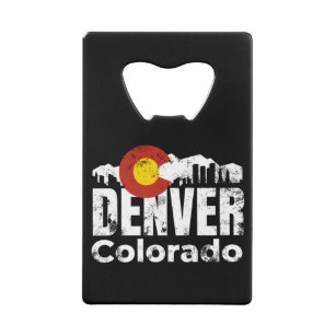Denver Colorado Mountains Credit Card Bottle Opener