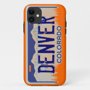Denver Colorado orange bleu licence iphone 5 coque