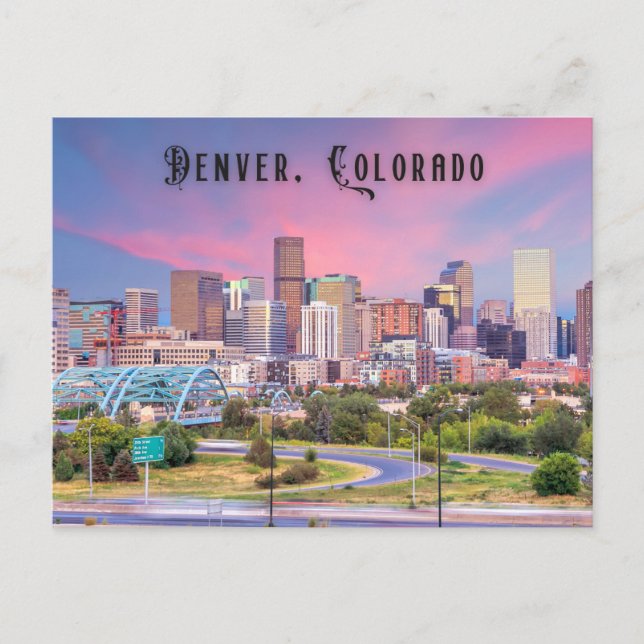 Denver Colorado Postcard Travel (Front)