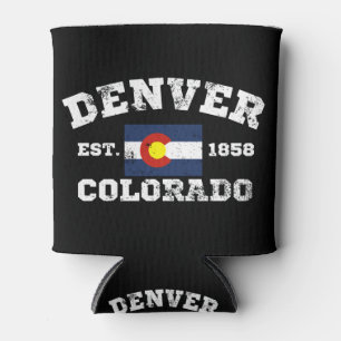 Denver Colorado Retro Vintage Can Cooler