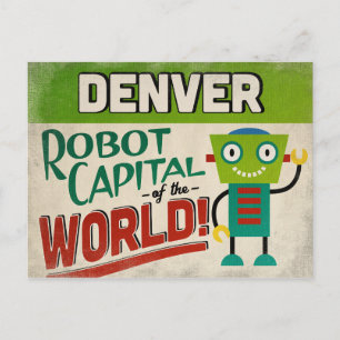 Denver Colorado Robot - Funny Vintage Postcard