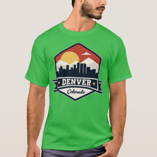 Denver Colorado Skyline Silhouette The Mile High C T-Shirt