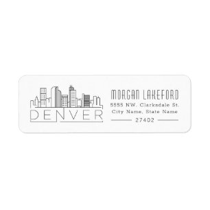 Denver, Colorado Skyline Stylisé