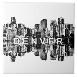Denver, Colorado skyline Tile