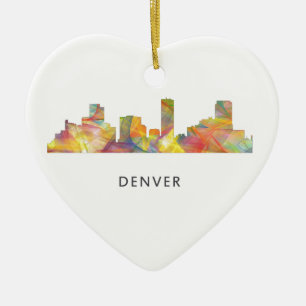 DENVER, COLORADO SKYLINE WB1 - CERAMIC ORNAMENT