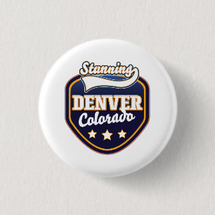Denver Colorado travel logo 1 Inch Round Button