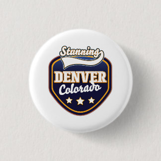 Denver Colorado travel logo 1 Inch Round Button