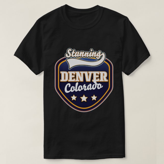 Denver Colorado travel logo T-Shirt (Design Front)