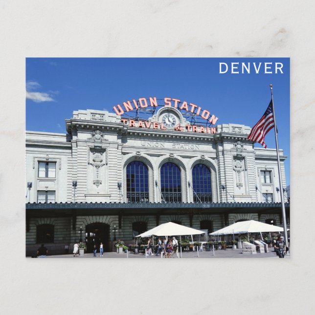 Denver Colorado Union Station Travel Photo Postcard (Front)