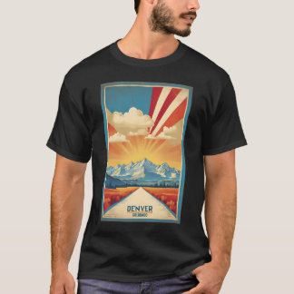 Denver Colorado Usa Vintage Travel Tourism T-Shirt