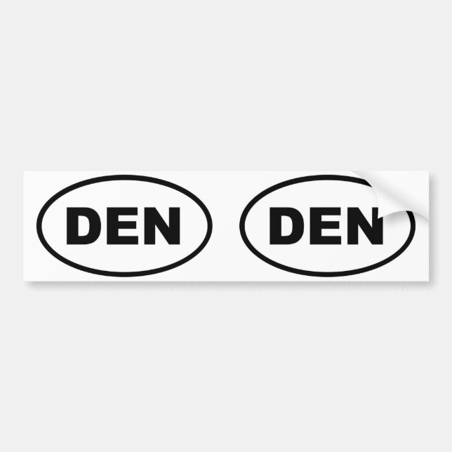 Denver DEN oval Bumper Sticker (Front)