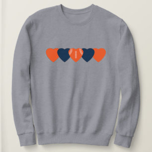 Denver Fan Heart Football Dark Sweatshirt
