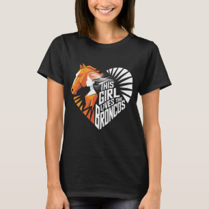 Denver Football Girl Heart Shirt Colorado Game Day