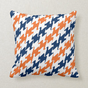 Denver Football Orange Blue & White Team Colours Throw Pillow