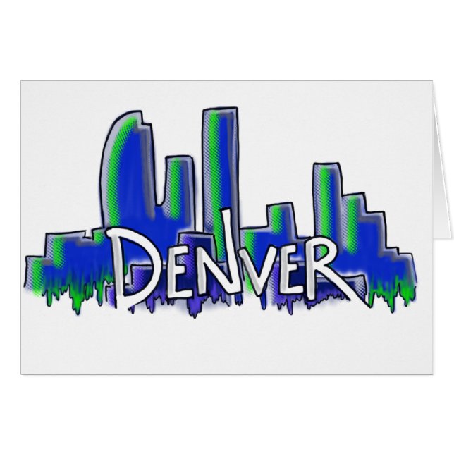 Denver graffiti style skyline (Front Horizontal)