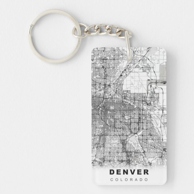 Denver Map Keychain (Front)