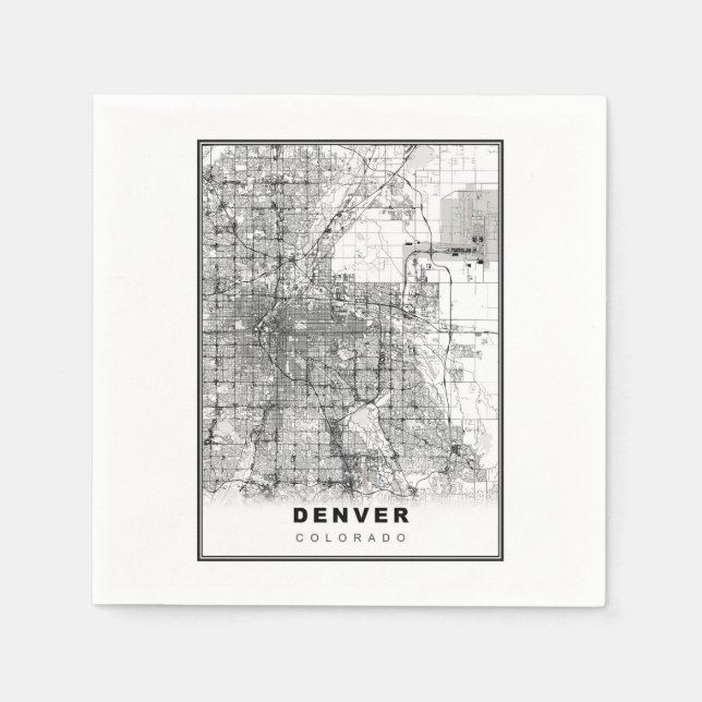 Denver Map Napkin (Front)