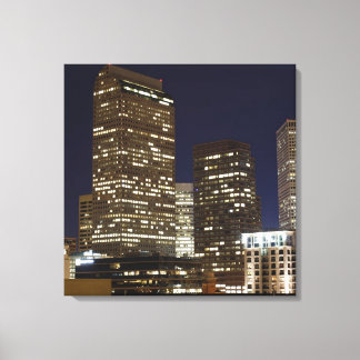 Denver Night Skyline Canvas Print