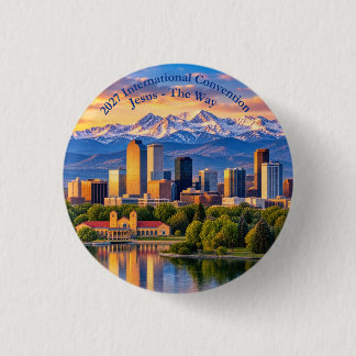 Denver Skyline 1 Inch Round Button