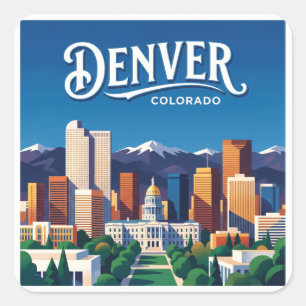 Denver Skyline Colorado Square Sticker