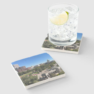 Denver Skyline Colorado State Capital Building Stone Coaster