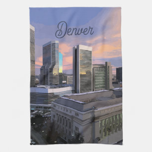 Denver Skyline Kitchen Towel