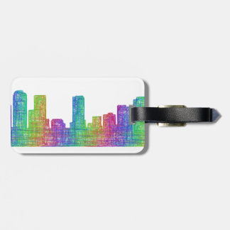 Denver skyline luggage tag