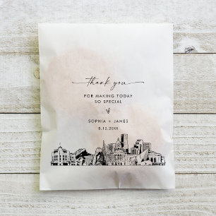 Denver Skyline Mariage Merci Favoriser les sacs
