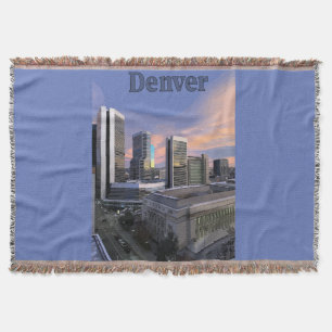 Denver Skyline Throw Blanket