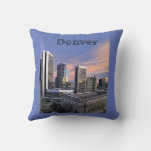 Denver Skyline Throw Pillow