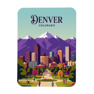 Denver Skyline USA Magnet