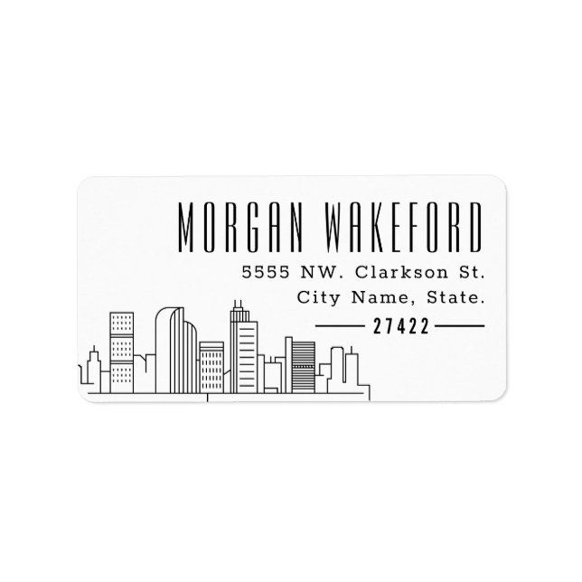 Denver Stylized Skyline Large Label (Front)