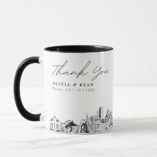 Denver Wedding Simple Custom Coffee Mug