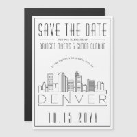 Denver Wedding | Stylized Skyline Save the Date