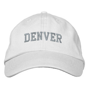 DENVER White Cotton Embroidered Hat